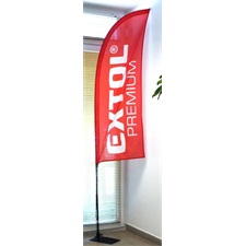 Extol Premium beltéri  strandzászló 2,5m-es rúdhoz - CSAK A ZÁSZLÓS RÉSZE TALP ÉS ÁRBÓC NÉLKÜL!