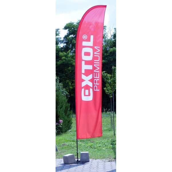 Extol Premium kültéri STRANDZÁSZLÓ 3,9m-es rúdhoz - csak a zászló része talp és árbóc nélkül!