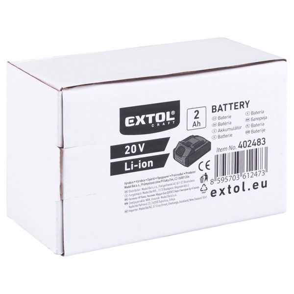 tartalék akku Extol Craft Li-ion 20 V, 2000 mA
