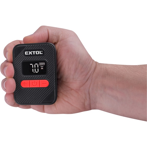 akkus légkompresszor 8V, 500 mAh Li-ion akku, max. 10,3 Bar