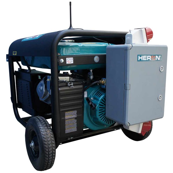 HERON 421 GREY; háromfázisú hálózatba köthető 1 fázisú; 6,8 kVA-es vészhelyzeti áramfejlesztő