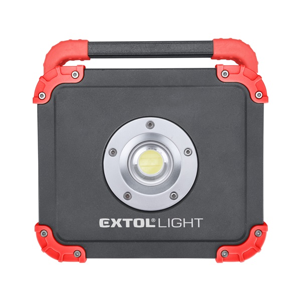 hordozható LED lámpa, 20 W, COB LED; 2000 Lm, újratölthető Li-ion akkus, 6600 mAh, IP54