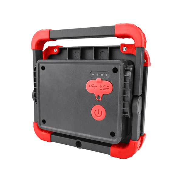 hordozható LED lámpa, 20 W, COB LED; 2000 Lm, újratölthető Li-ion akkus, 6600 mAh, IP54