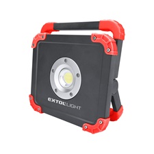 hordozható LED lámpa, 20 W, COB LED; 2000 Lm, újratölthető Li-ion akkus, 6600 mAh, IP54