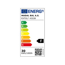 LED lámpa, falra szerelhető reflektor, 30W; 3200 Lm, IP65, 230V/50Hz, 1 kg