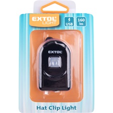 LED lámpa siltes (sildes/simléderes) sapkához, csiptetővel, 160 Lumen; tölthető Li-ion akku, 3 funkció