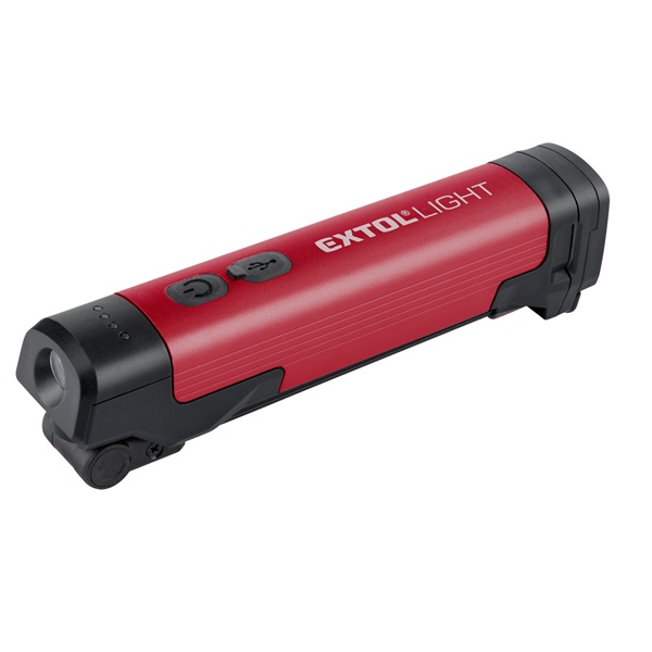 LED munkalámpa, USB tölthető; 400 Lm, Li-ion akku