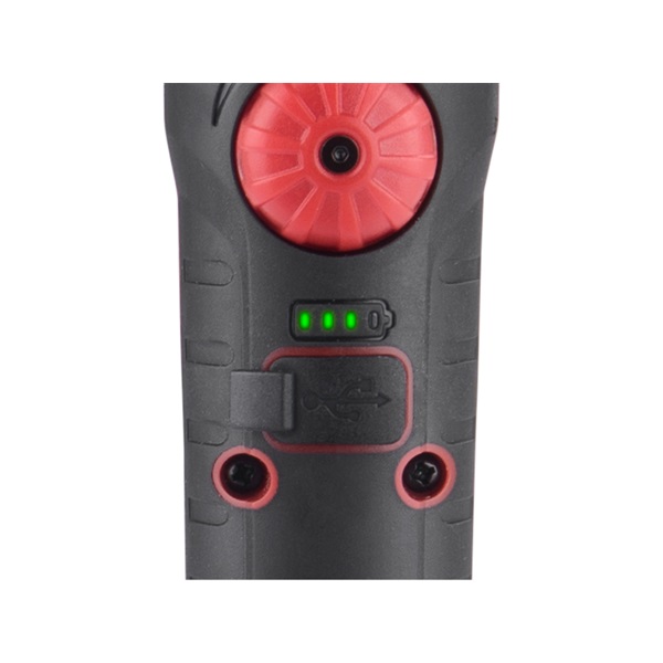 LED munkalámpa, USB tölthető; 500 Lm, cserélhető Li-ion akku, 2500 mAh, flexibilis szár