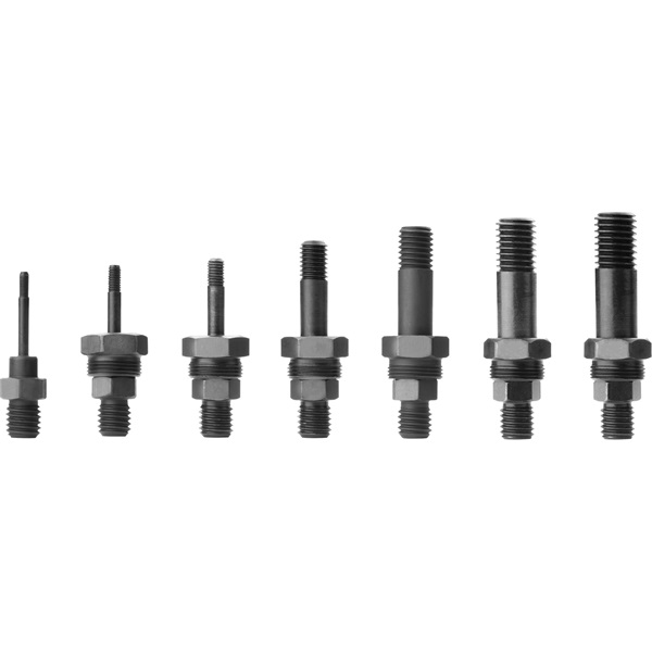 adapter  klt. fúrógéphez, POP-NUT szegecsanyákhoz, 6 db, M3-M4-M5-M6-M8-M10-M12; 8 mm (5/16") hatszög befogás, FORTUM