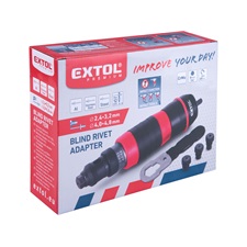 adapter klt. fúrógéphez, popszegecsekhez, 2,4-3,2-4,0-4,8 mm-es szegecsekhez; 1/4" hatszög befogás