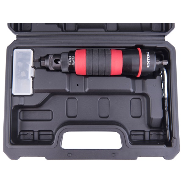 adapter klt. fúrógéphez, popszegecsekhez, 2,4-3,2-4,0-4,8 mm-es szegecsekhez; 1/4" hatszög befogás