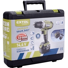 akkus fúrócsavarozó, 16V, Li-ion; 1db 1500 mAh akku, kofferban