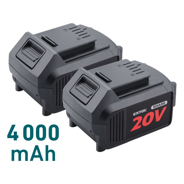 akkus láncfűrészgép, Share20V, 20V, Li-ion, 400 mm, 2db 4000 mAh Li-ion akku, 1db töltő