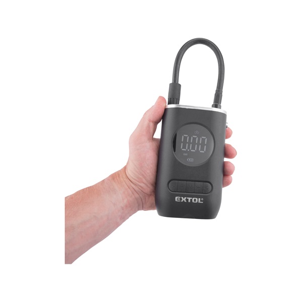 akkus légkompresszor 7,4V, 2000 mAh Li-ion akku, max. 10,3 Bar