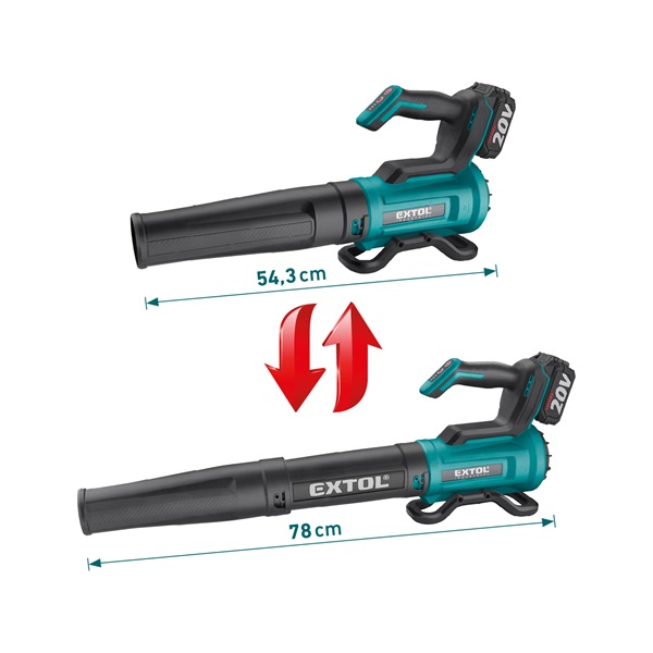 akkus lombfúvó Share20V, 20V, Li-ion, kefementes,  1db akku, 1db töltő, 4000 mAh