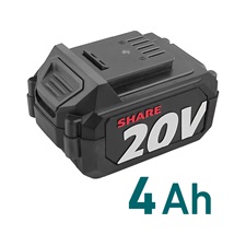 akkus lombfúvó Share20V, 20V, Li-ion, kefementes,  1db akku, 1db töltő, 4000 mAh
