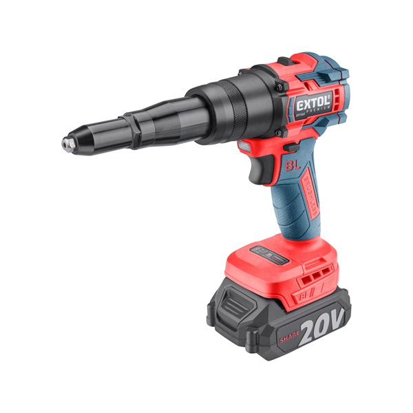 akkus popszegecshúzó gép, Share20V, 20V, Li-ion, 1db akku, 1db töltő, 2000 mAh