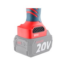 akkus sarokcsiszológép, Share20V, 20V, Li-ion, szénkefe nélküli, 125mm, AKKU és TÖLTŐ NÉLKÜL!