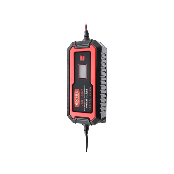 akkutöltő, autós, mikroprocesszoros, intelligens, 2/4 Amp, DC 12V/6V