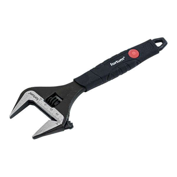 állítható villáskulcs, 150mm/6", 0-34mm nyílás, CrV, foszfátozott, gumírozott markolat