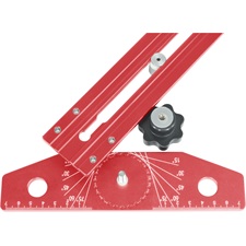 asztalos T-vonalzó és szögmérő, 350×190 mm, ALU, lézer gravírozott, mm beosztás