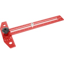 asztalos T-vonalzó és szögmérő, 350×190 mm, ALU, lézer gravírozott, mm beosztás