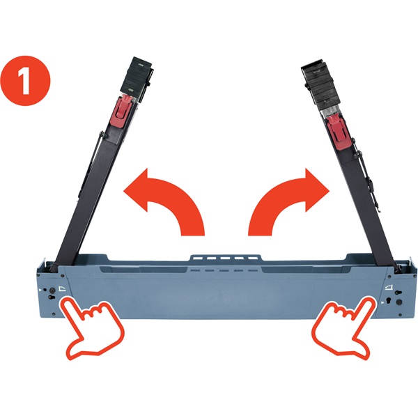 asztalosbak/fűrészbak állítható, összecsukható; 600 - 850 mm, max. terhelés: 550 kg, saját tömeg: 7,9 kg