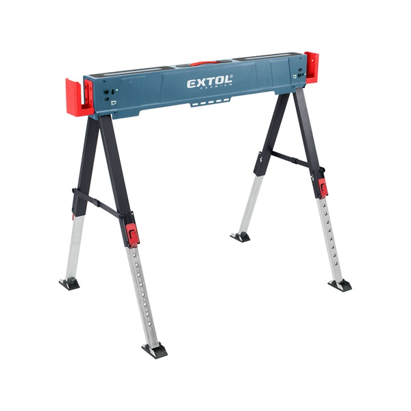 asztalosbak/fűrészbak állítható, összecsukható; 600 - 850 mm, max. terhelés: 550 kg, saját tömeg: 7,9 kg