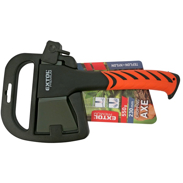 balta, nylon nyél 550 g, 230 mm hosszú hajlított nyél, TPR gumis markolat