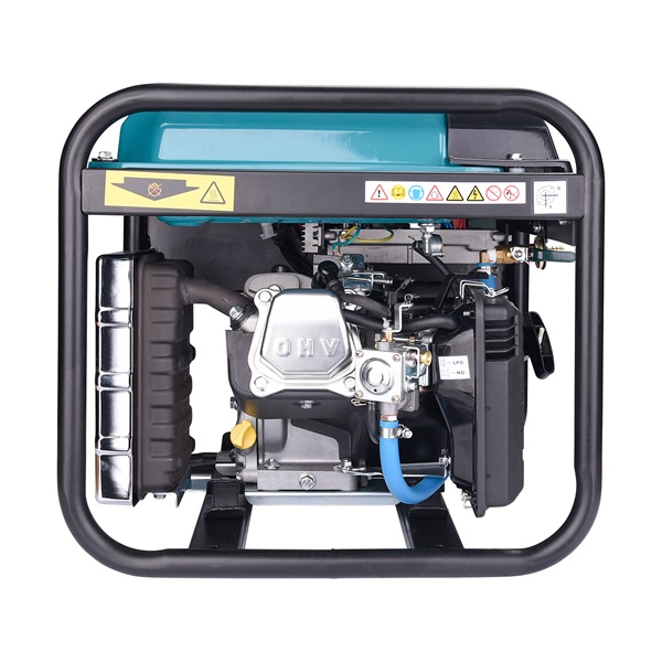 benzin-gázmotoros áramfejlesztő, 3,7 kVA, 230V, 1 fázisú, inverteres