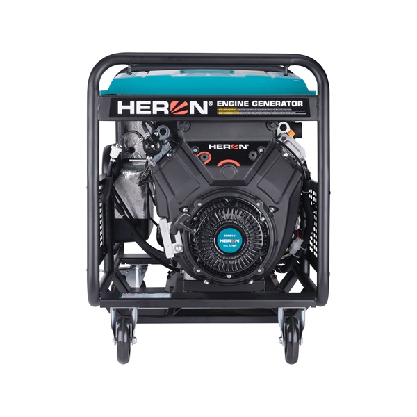HERON benzinmotoros áramfejlesztő,  13/11 kVA, három- és egyfázisú, benzin üzemű, önindítós