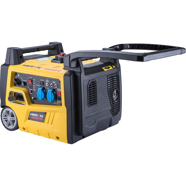 Heron, benzinmotoros áramfejlesztő, kézi indítás, 3,0 kVA, 230V, 1 fázisú, inverteres