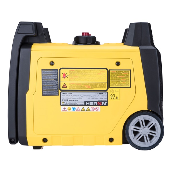 Heron, benzinmotoros áramfejlesztő, kézi indítás, 3,0 kVA, 230V, 1 fázisú, inverteres