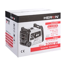 Heron, benzinmotoros áramfejlesztő, táv- és önidítóval 3,0 kVA, 230V, 1 fázisú, inverteres