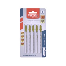 dekopírlap, 5db, Bosch befogás, HCS; 75×4,5×1,5mm, 2,5mm fogtáv, köszörült fogak, egyenes és íves  puhafához, faforgács-
