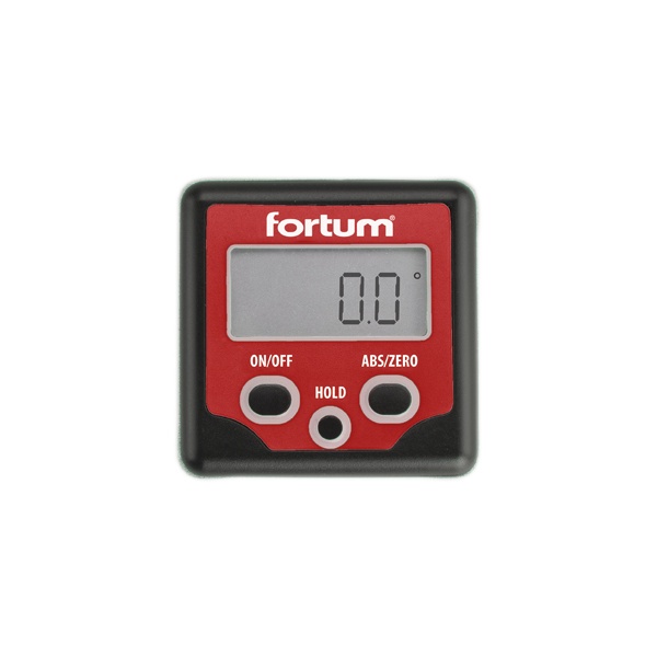 digitális szögmérő, mérési tartomány: ±180° (0°-360°), pontoság: ±0,1°, felbontás: 0,1° FORTUM