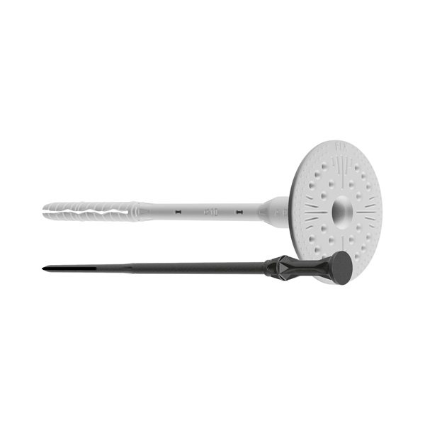 szigetelés rögzítő dübel, műanyag szeggel FIX-PA, 10×160mm, 100db