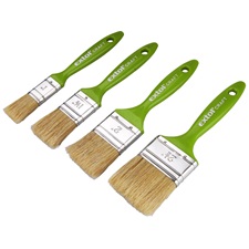 ecset készlet, 4db, műanyag nyél, 1"-1,5"-2"-2,5"