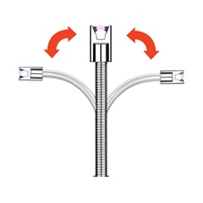 elektromos plazma (ARC/Atomic/ívgyújtó) öngyújtó, hajlítható szárral, 26 cm, USB tölthető
