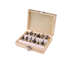 felsőmaró klt.  12db, kisebb szett (fadobozban) ; 8mm-es befogással