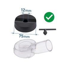 fúrógépállvány, 10 mm, +/- 45 fokban forgatható