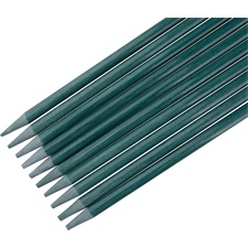 futtató karó üvegszálas, 10 db, zöld, 120cm × 7,9mm, kör keresztmetszetű