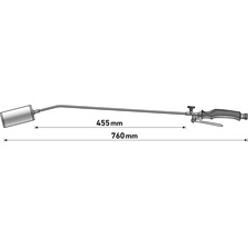 gázégő PB gázhoz, égőfej 60 mm, hossz 760 mm, G3/8", használathoz kell még: 524102, 524502