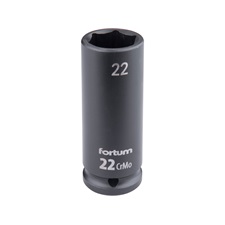 gépi (impakt) dugófej 1/2", 22 mm, L 78 mm, feketített, FORTUM