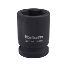 gépi (impakt) dugófej 3/4", 27mm, L 52 mm, feketített, FORTUM