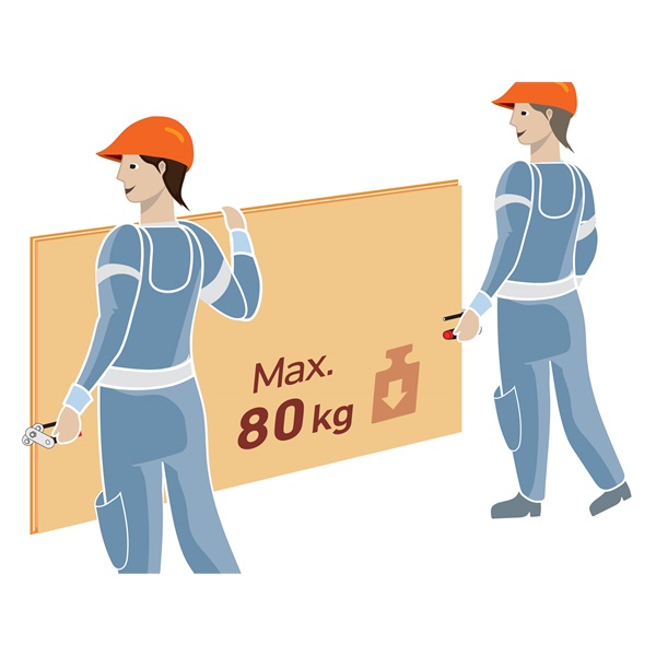 gipszkarton emelő (panelhordó/ kézi gipszkarton szállító), 2 db, fém