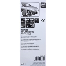 gumiabroncs fúvató pisztoly, digitális manométerrel, max.13 Bar, 1/4" tömlőcsatlakozó, 85-142 l/perc, 2×1,5V AAA elem