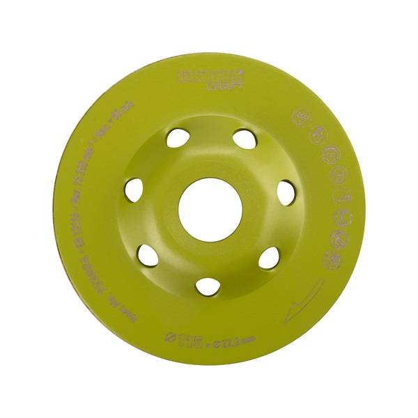 gyémántcsiszoló korong; 115mm×22,2mm, Turbo/lamellás jellegű