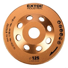 gyémántcsiszoló korong; 125mm×22,2mm, Turbo/lamellás jellegű