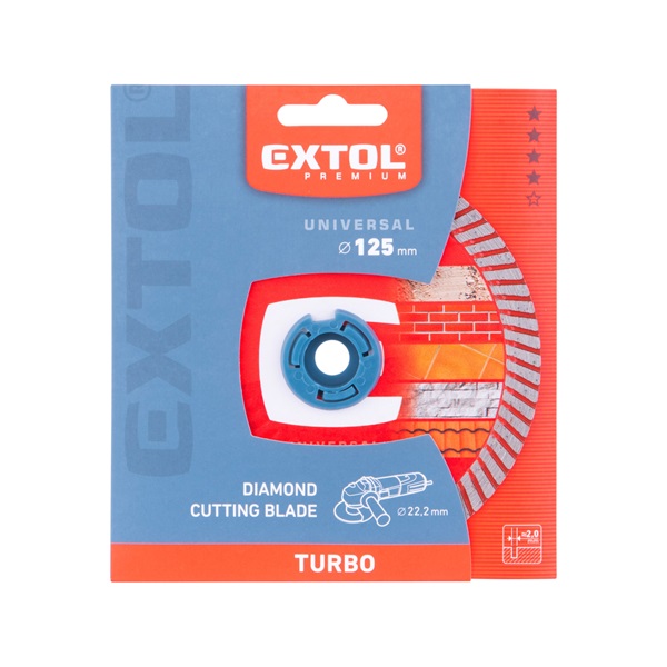 gyémántvágó TURBO gránit/kerámia; 125×22,2×2,0mm, max.12.200 ford/perc